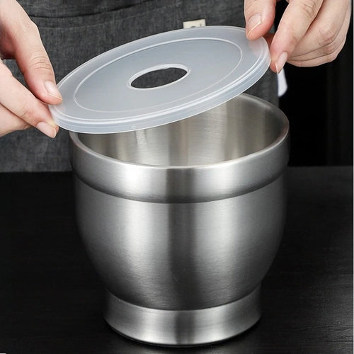 316 Food Grade Stainless Steel Handmade Garlic Grinder Kitchen Mortar for Household Garlic Sauce Preparation Durable